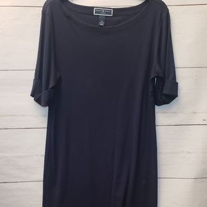 Karen Scott Cotton Cuffed-Sleeve Dress (M)